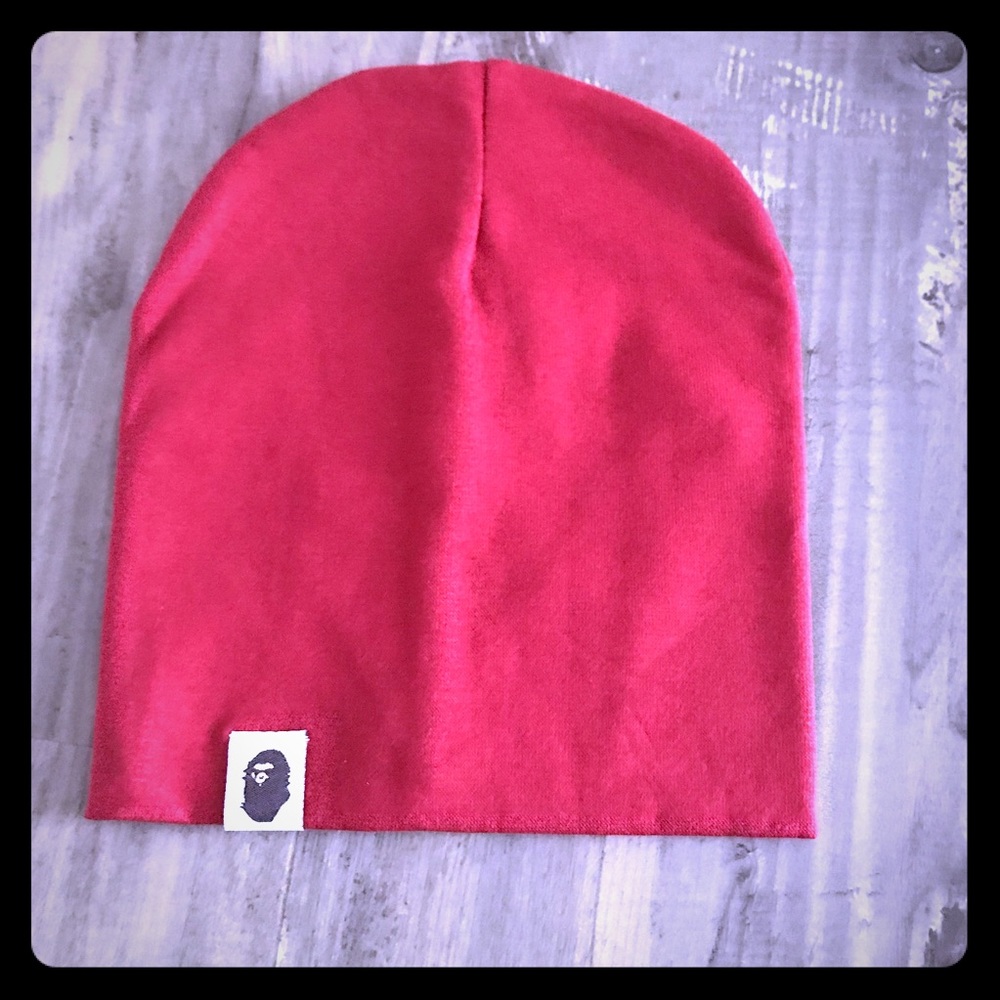 BAPE Kids Logo Beanie (Red)